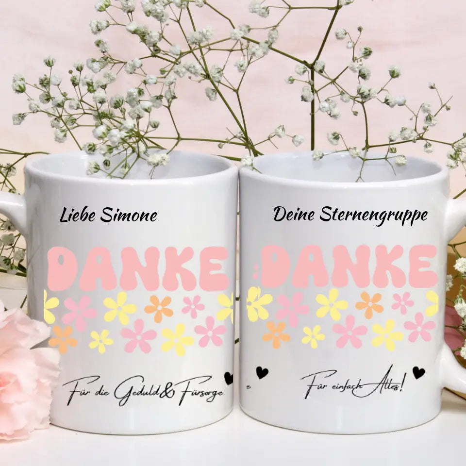 Personalisierte Panorama Tasse - Danke!