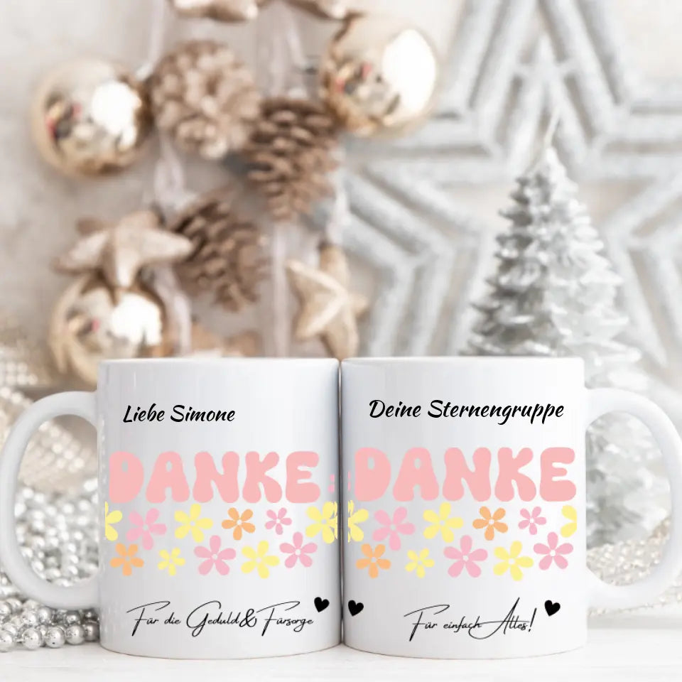 Personalisierte Panorama Tasse - Danke!