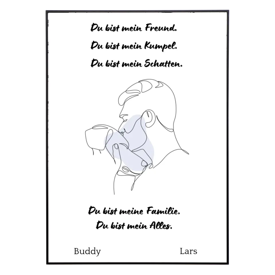 Personalisiertes Hundeposter - Manchmal der beste Zuhörer