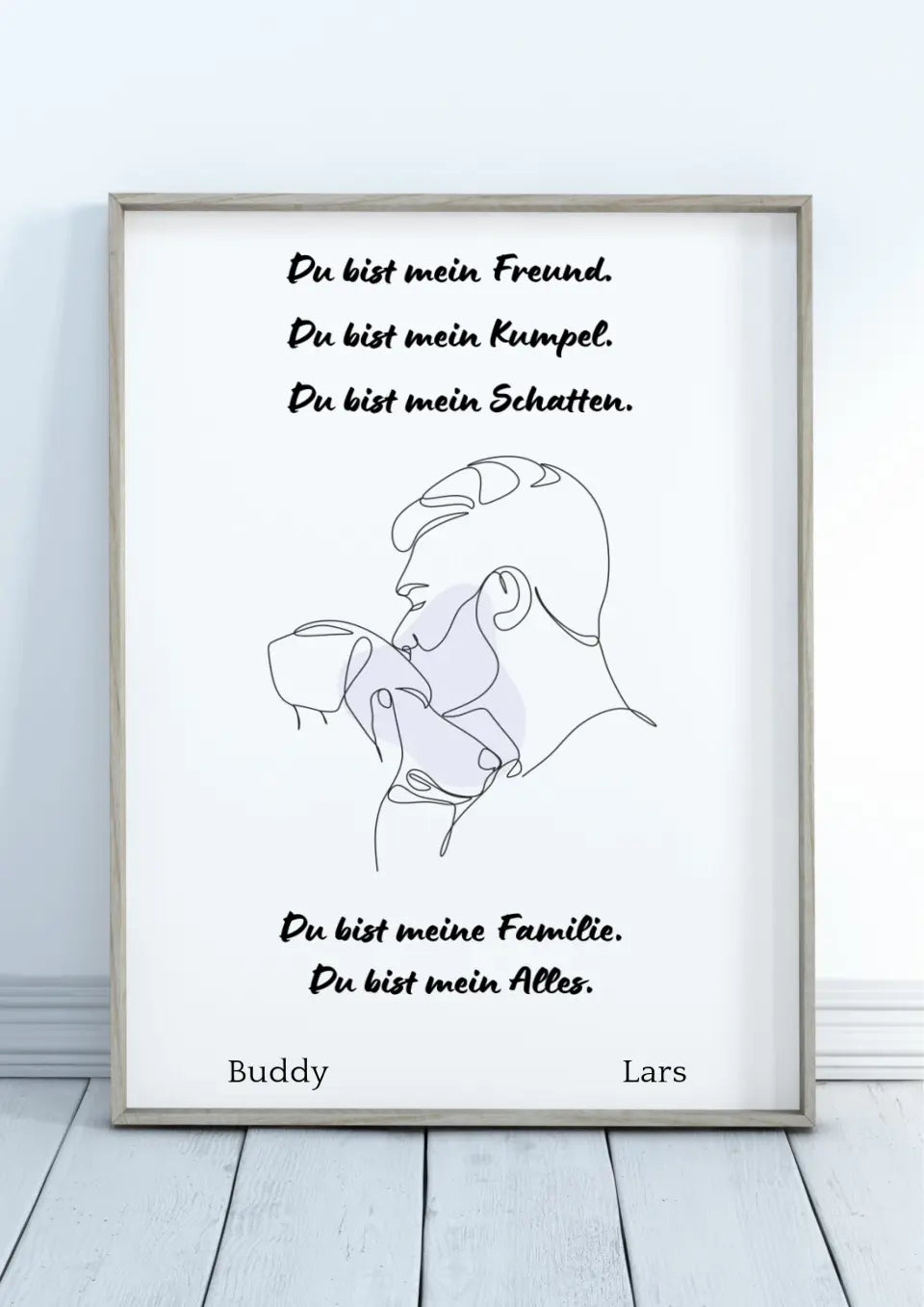 Personalisiertes Hundeposter - Manchmal der beste Zuhörer