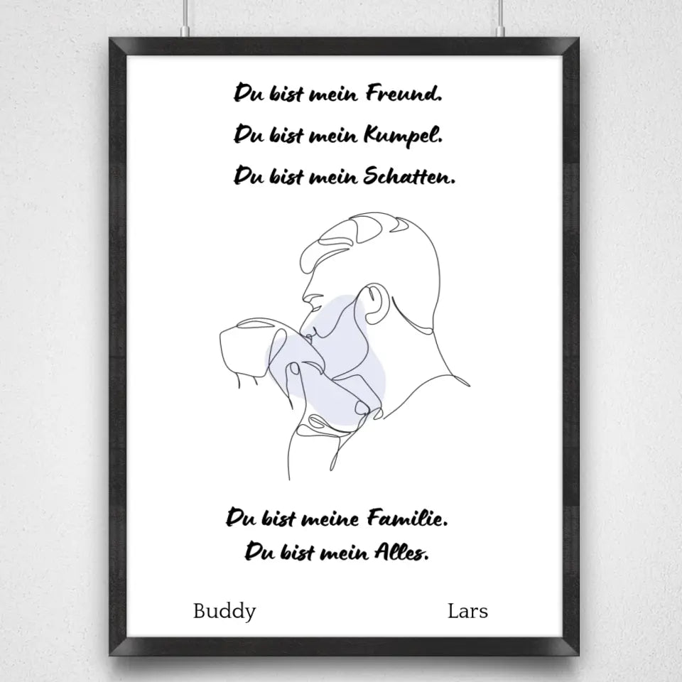 Personalisiertes Hundeposter - Manchmal der beste Zuhörer