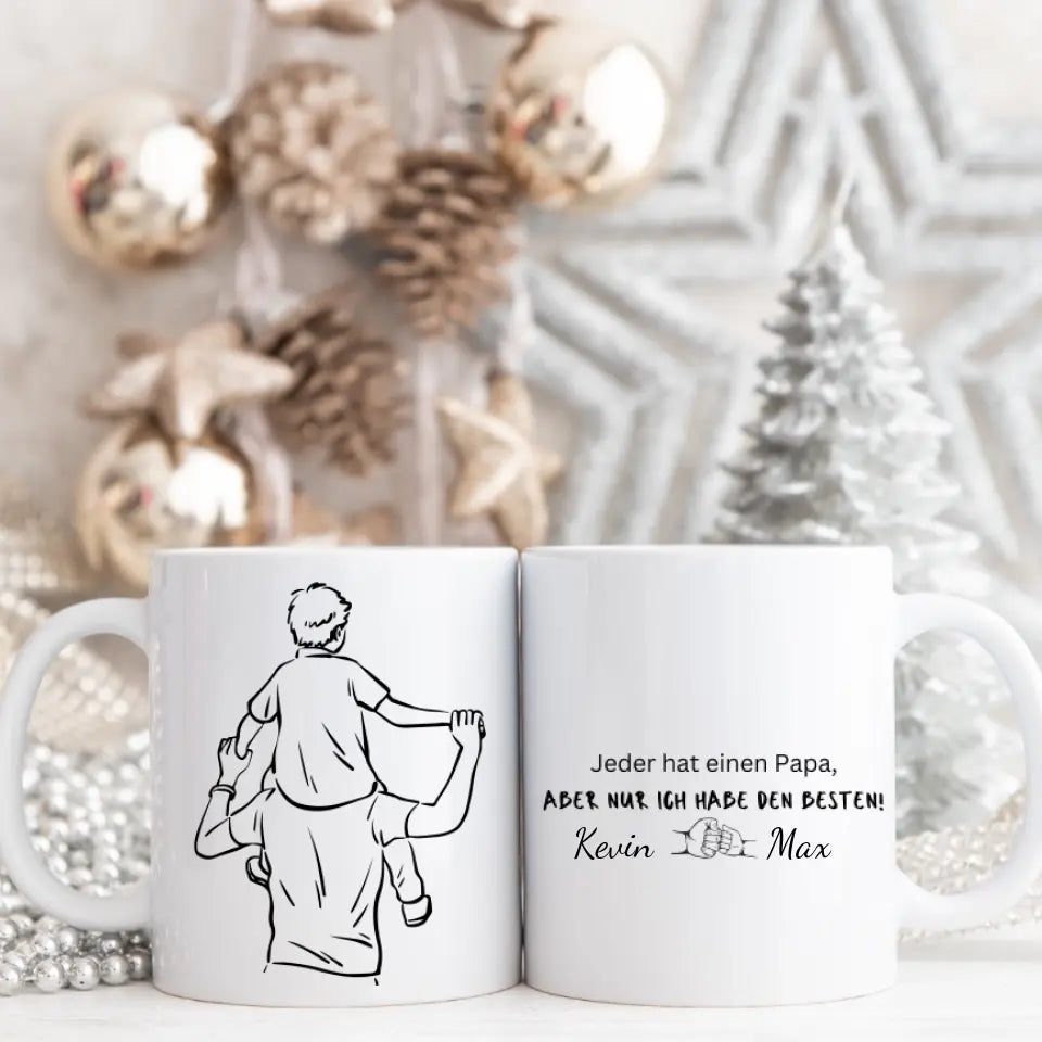 Personalisierte Tasse - Vater & Sohn
