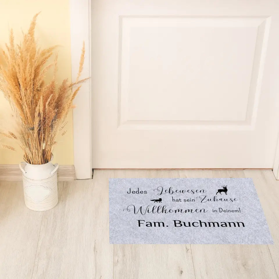 Personalisierte Fußmatte - Jedes Lebewesen