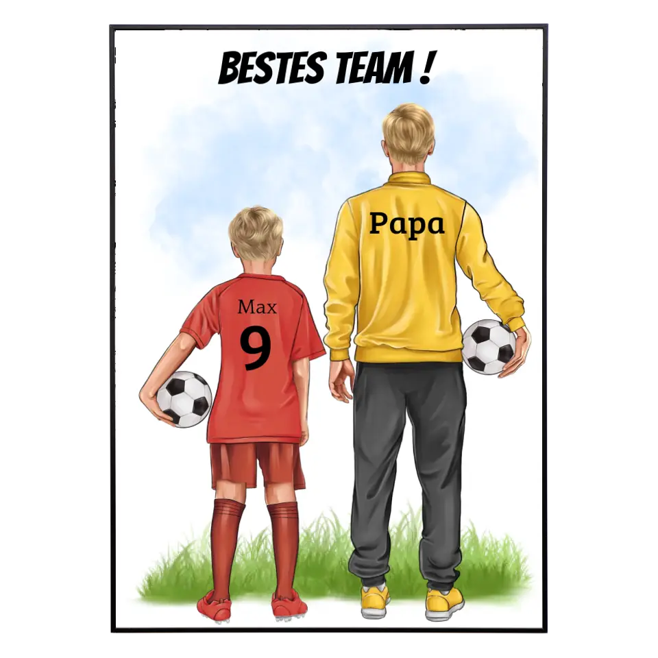 Personalisiertes Fußball Poster - Trainer & Spieler