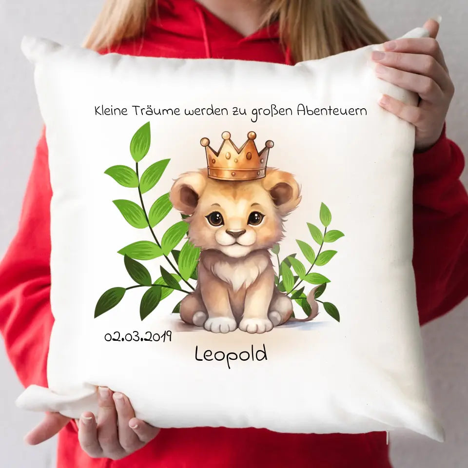 Personalisiertes Kissen - Kleiner Löwenprinz