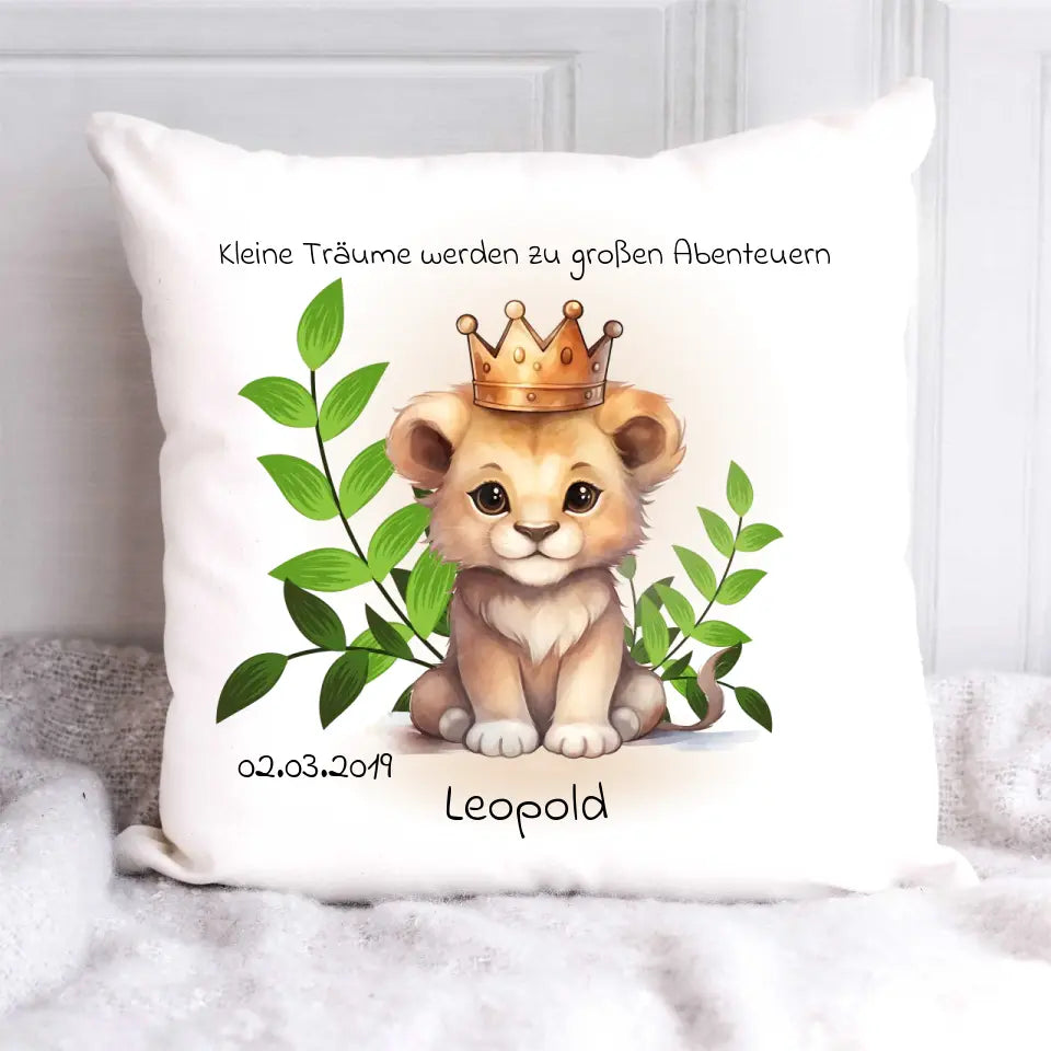 Personalisiertes Kissen - Kleiner Löwenprinz
