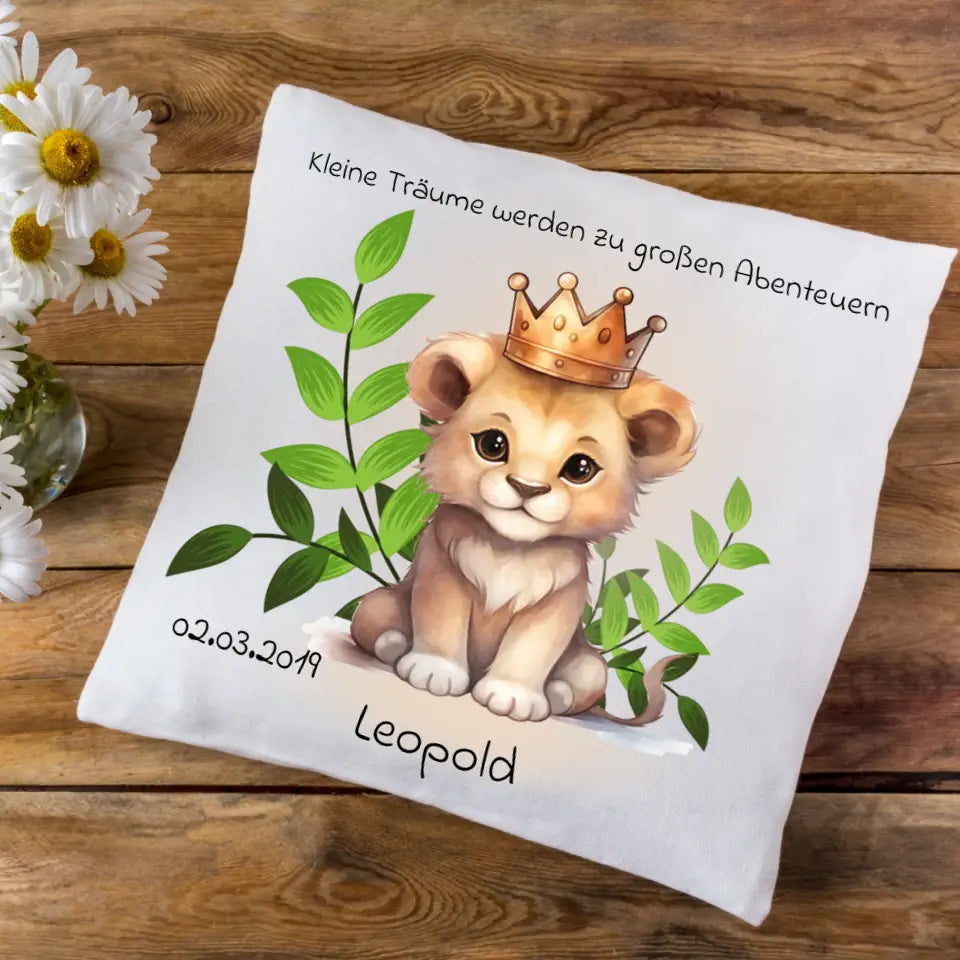 Personalisiertes Kissen - Kleiner Löwenprinz