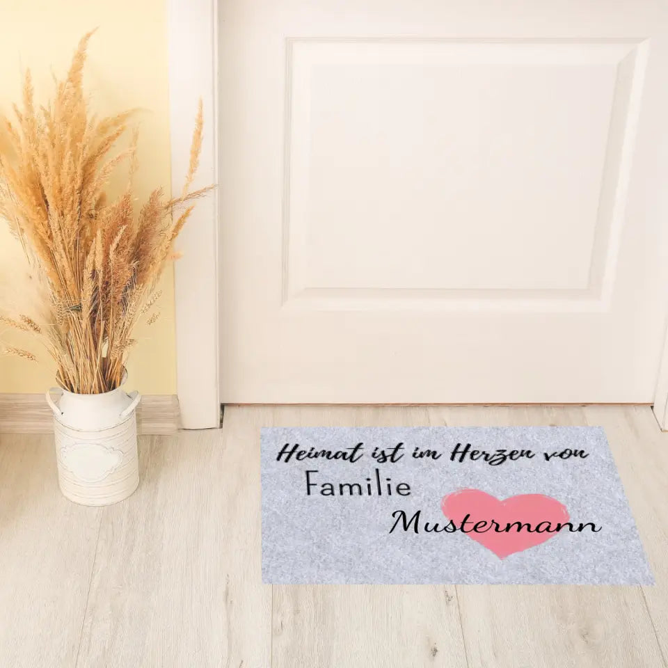 Personalisierte Fußmatte - Heimat
