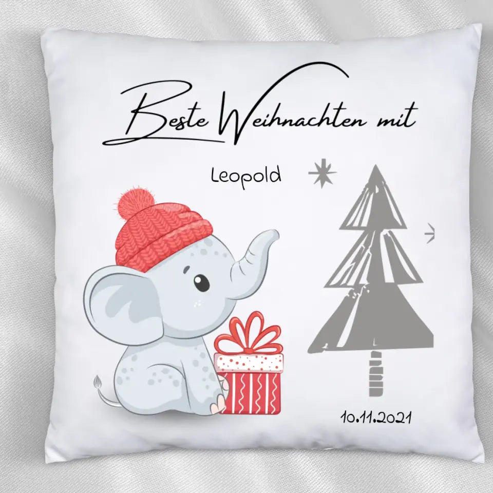 Personalisiertes Kissen - Beste Weihnachten