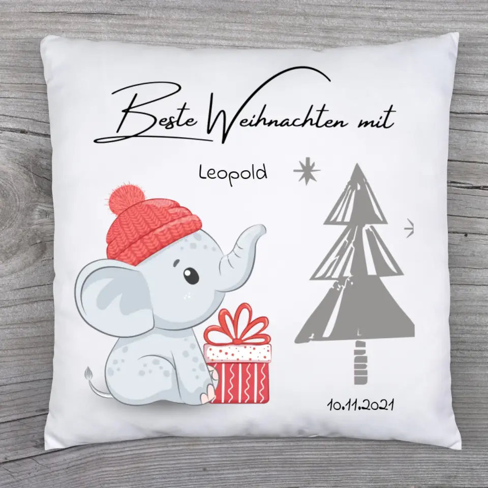 Personalisiertes Kissen - Beste Weihnachten