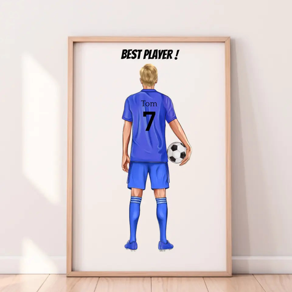 Personalisiertes Fußballposter - Bester Spieler!