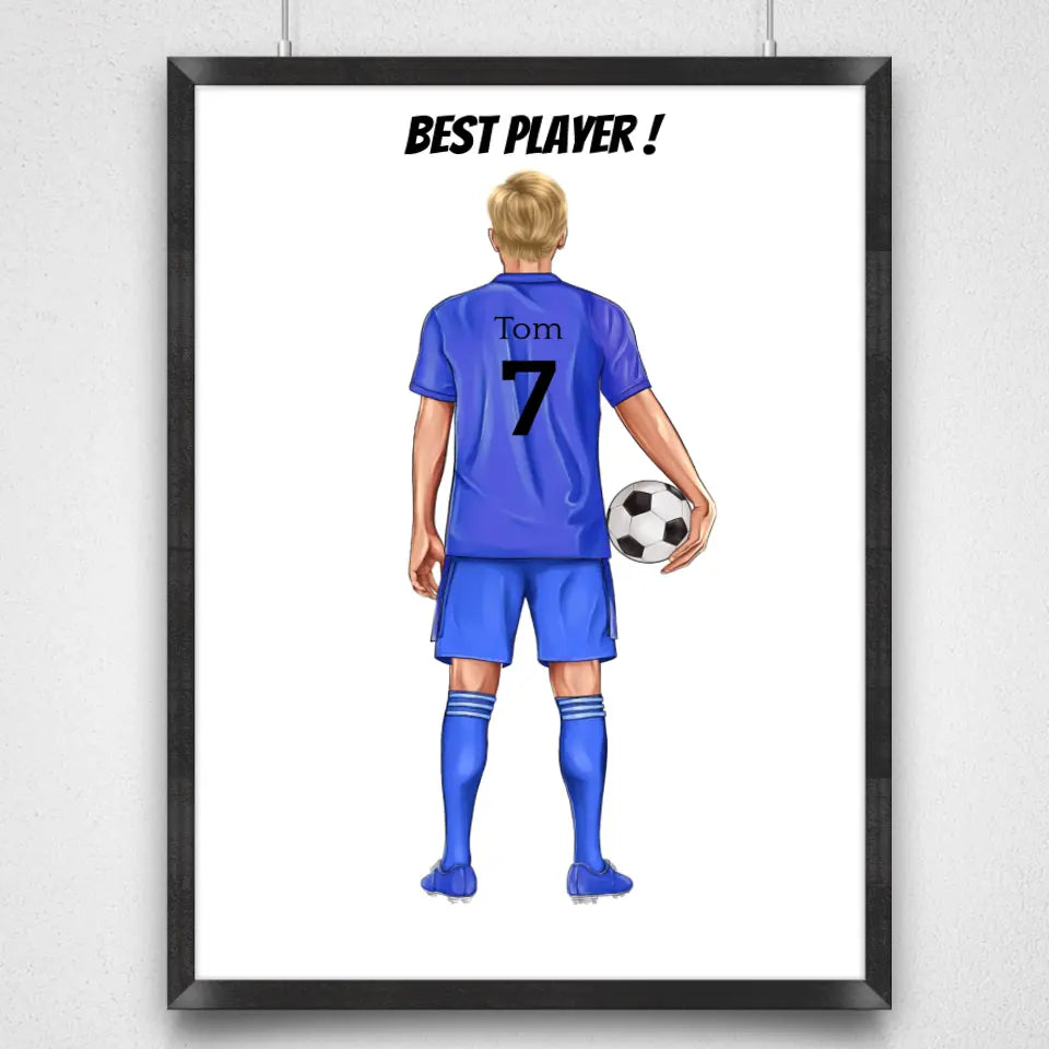 Personalisiertes Fußballposter - Bester Spieler!