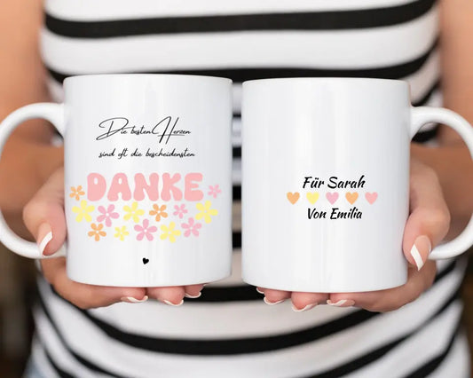 Personalisierte Tasse - Die besten Herzen sind..