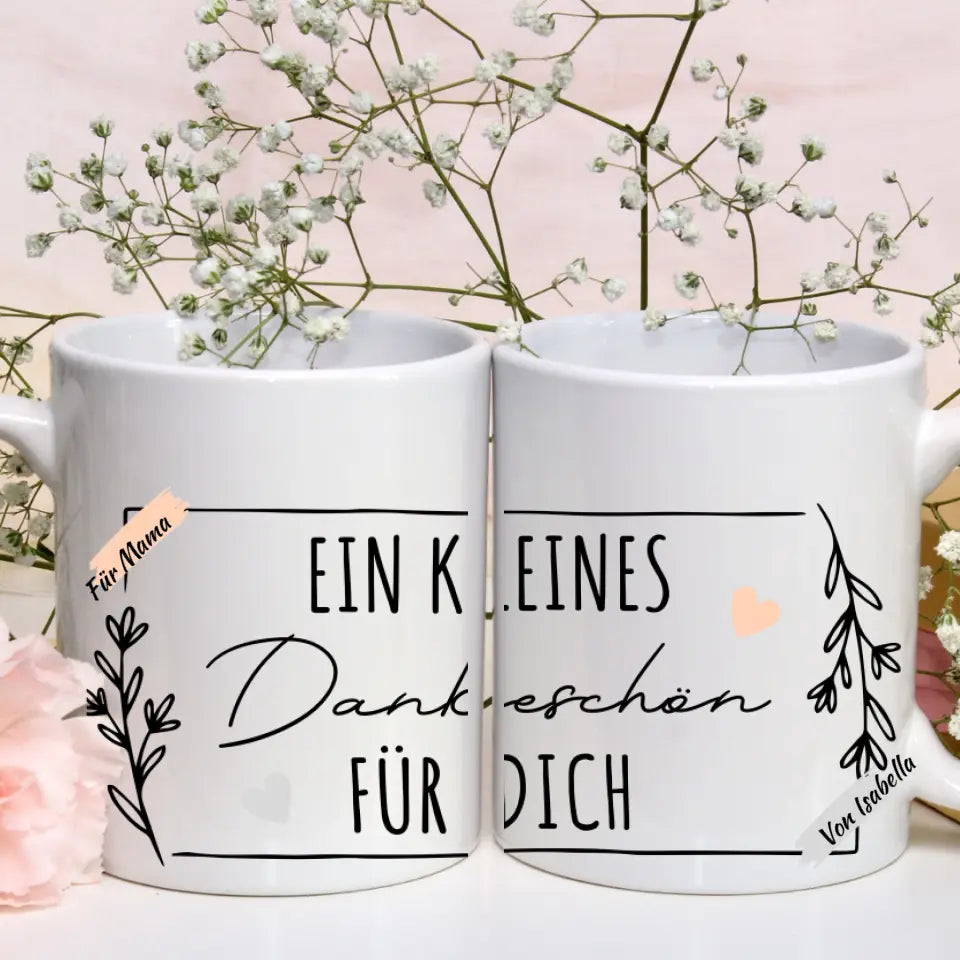 Personalisierte Panorama Tasse - Ein kleines Dankeschön