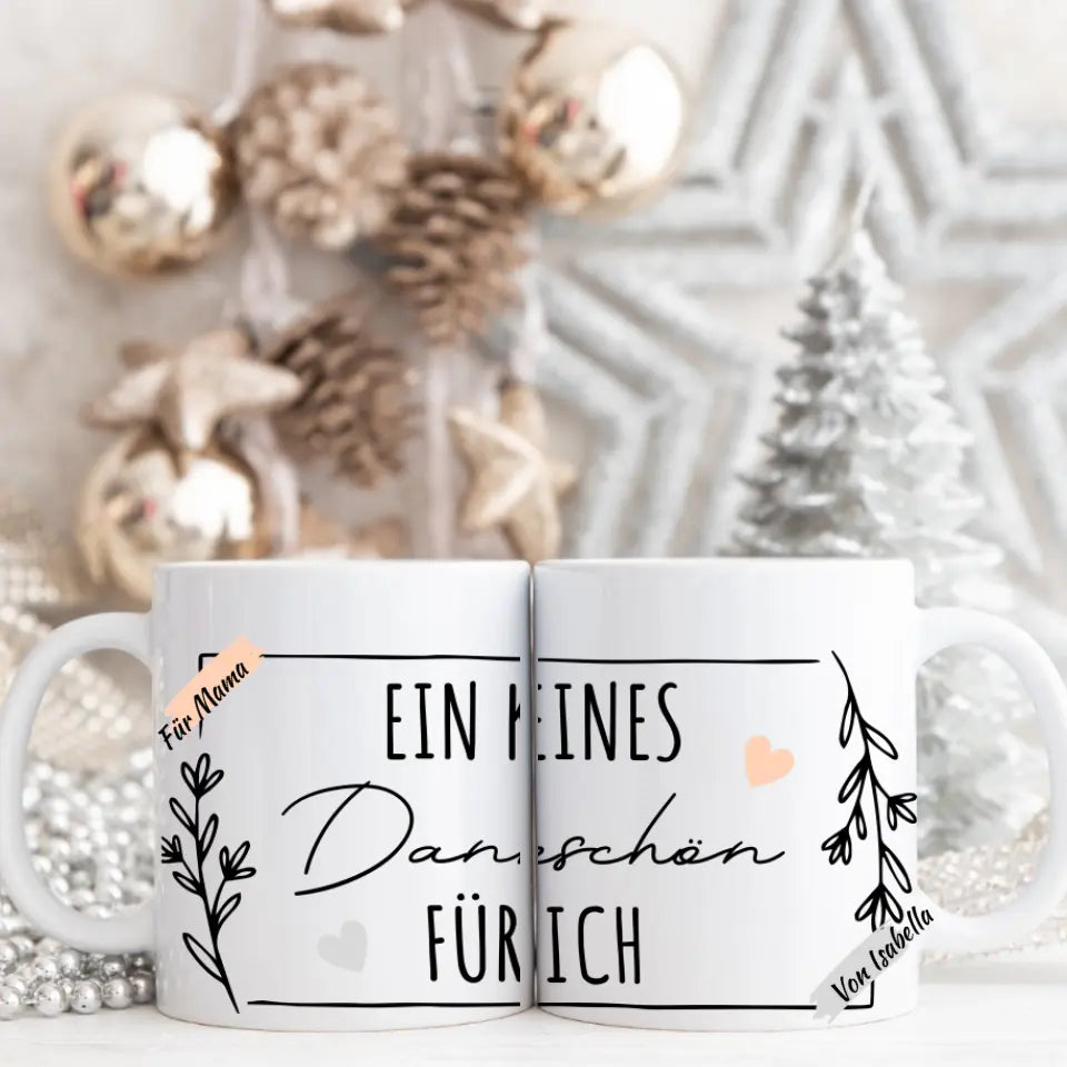 Personalisierte Panorama Tasse - Ein kleines Dankeschön