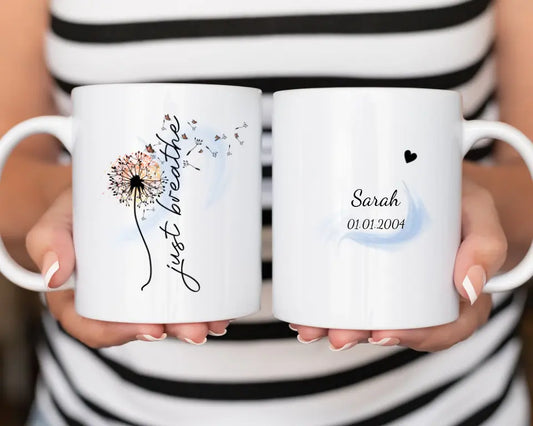 Personalisierte Tasse - Just breathe