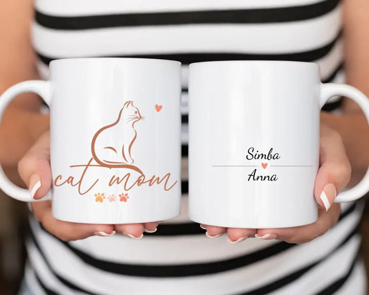 Personalisierte Tasse - Cat Mom