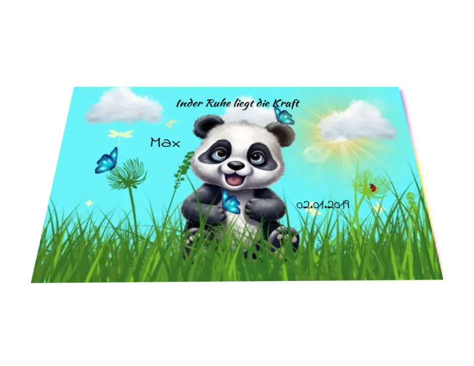 Personalisierter Kinderteppich - Kleiner Panda