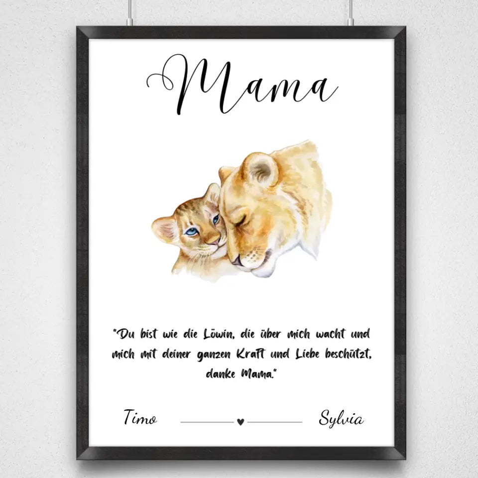 Personalisiertes Poster - Danke Mama