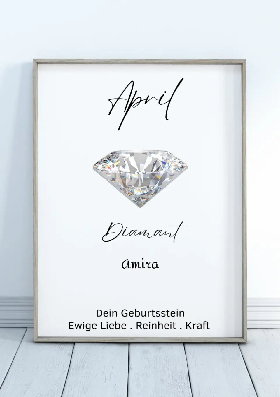 Personalisiertes Poster - Geburtsstein April