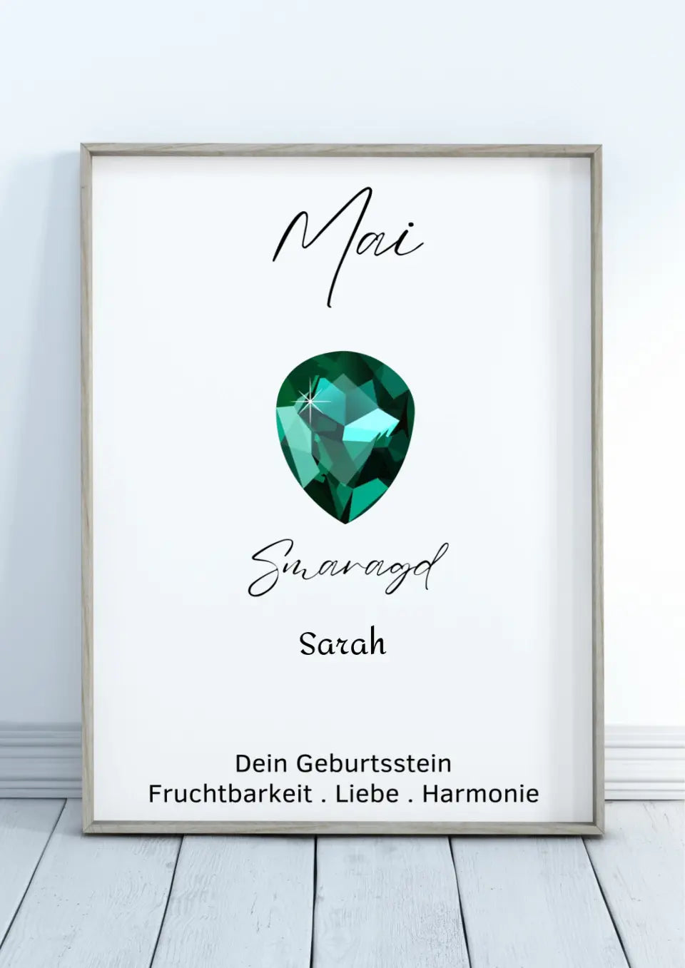 Personalisiertes Poster - Geburtsstein Mai