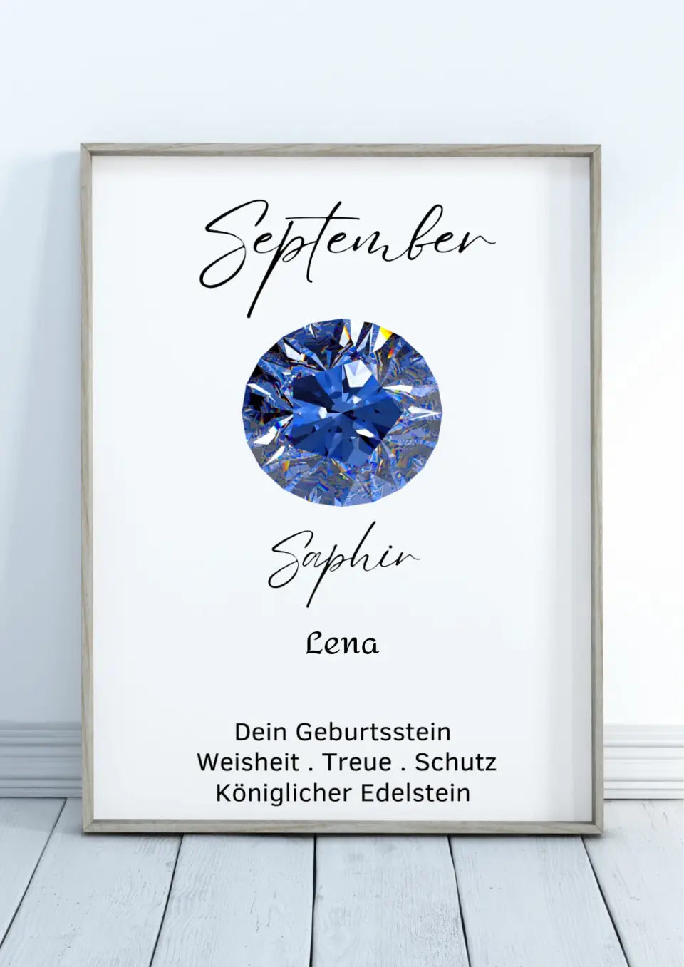 Personalisiertes Poster - Geburtsstein September