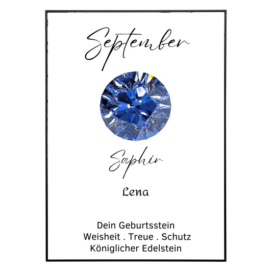 Personalisiertes Poster - Geburtsstein September