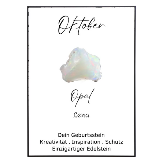 Personalisiertes Poster - Geburtsstein Oktober