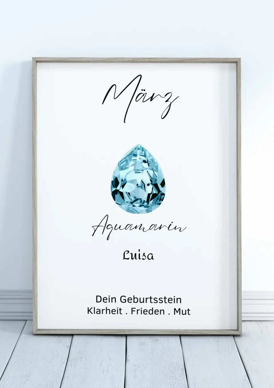 Personalisiertes Poster - Geburtsstein März