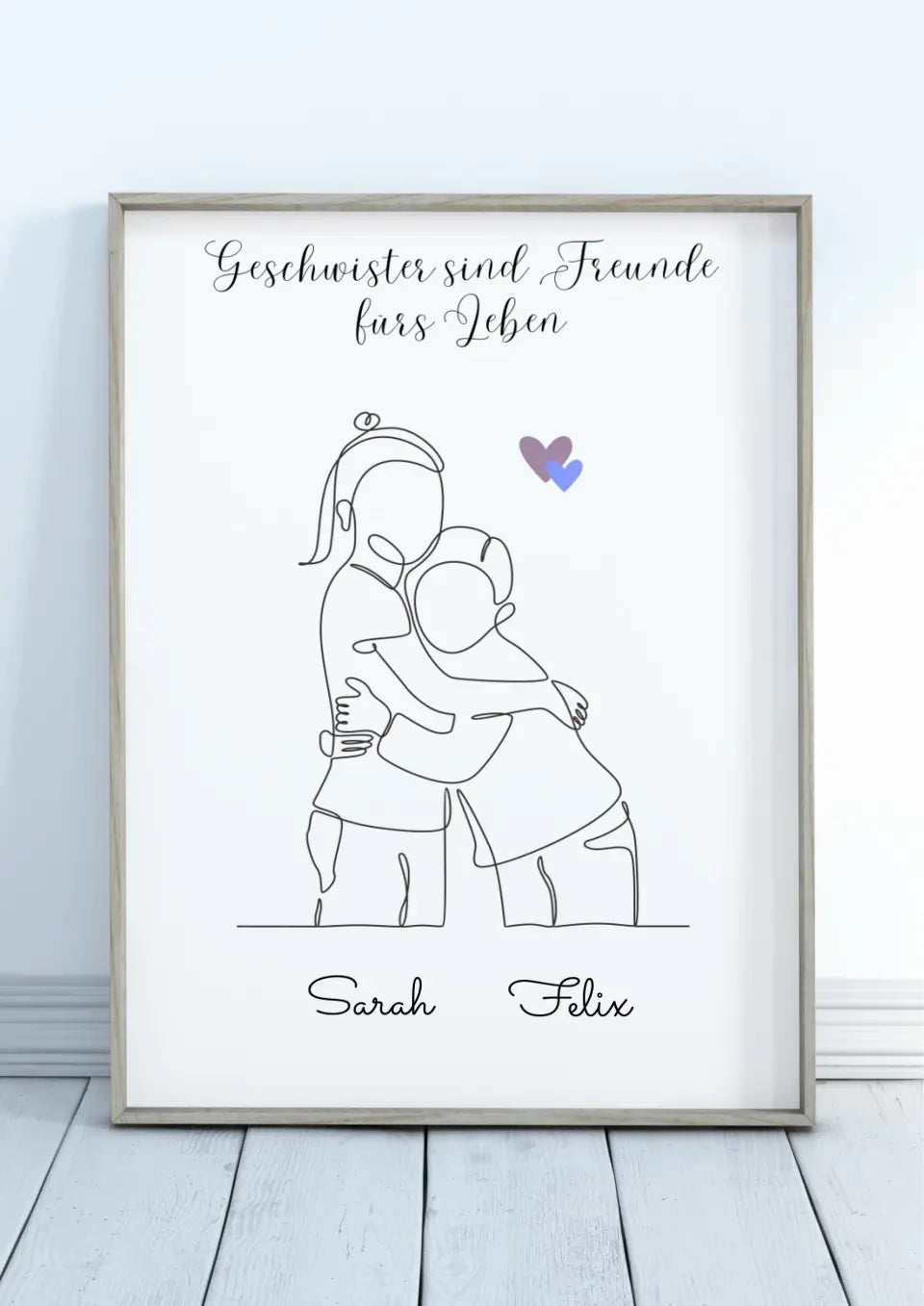 Personalisiertes Poster - Geschwister sind Freunde fürs Leben (2)