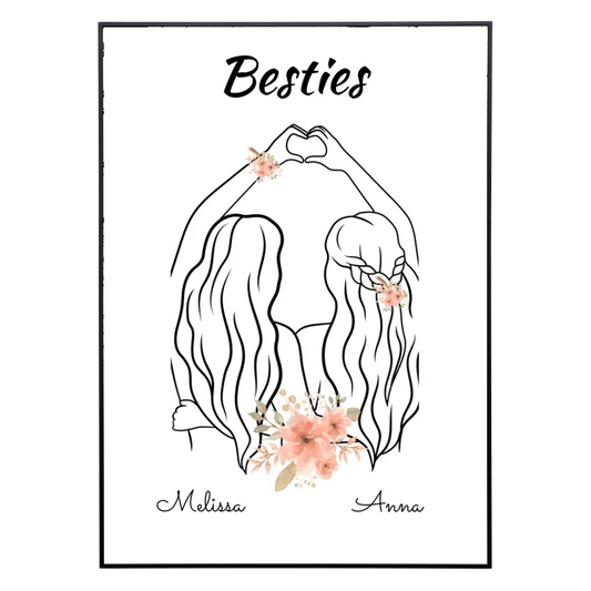 Personalisiertes Poster - Besties