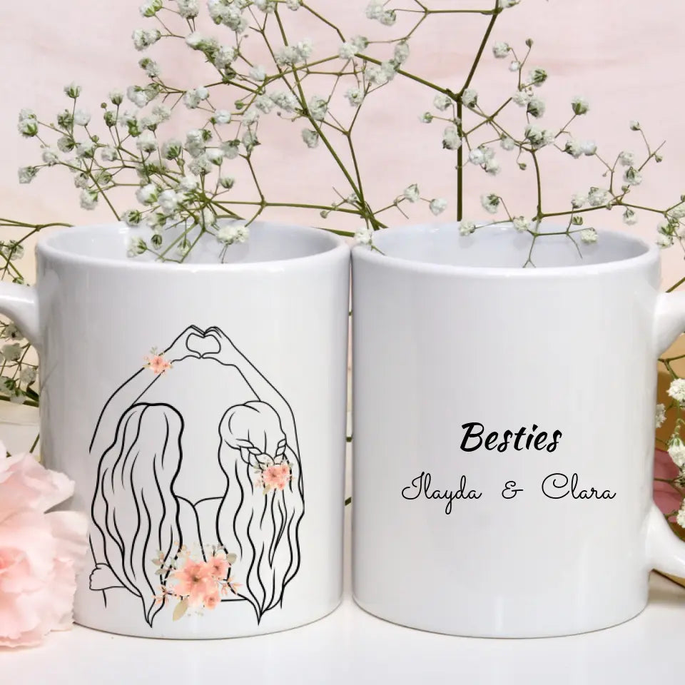 Personalisierte Besties Tasse