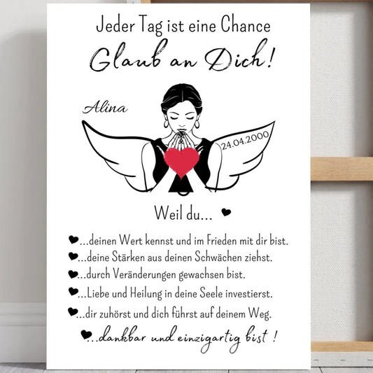 Glaub an Dich! -Personalisierte Leinwand