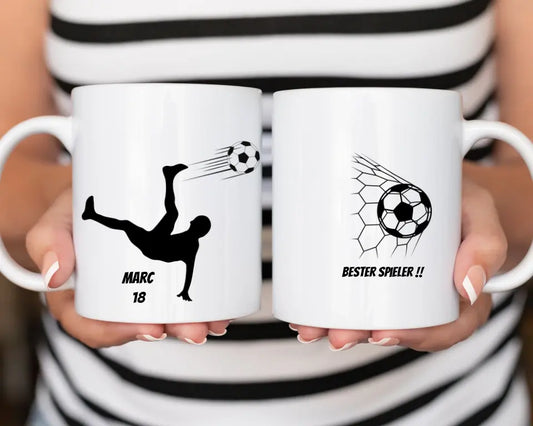 Personalisierte Fußball Tasse - Bester Spieler