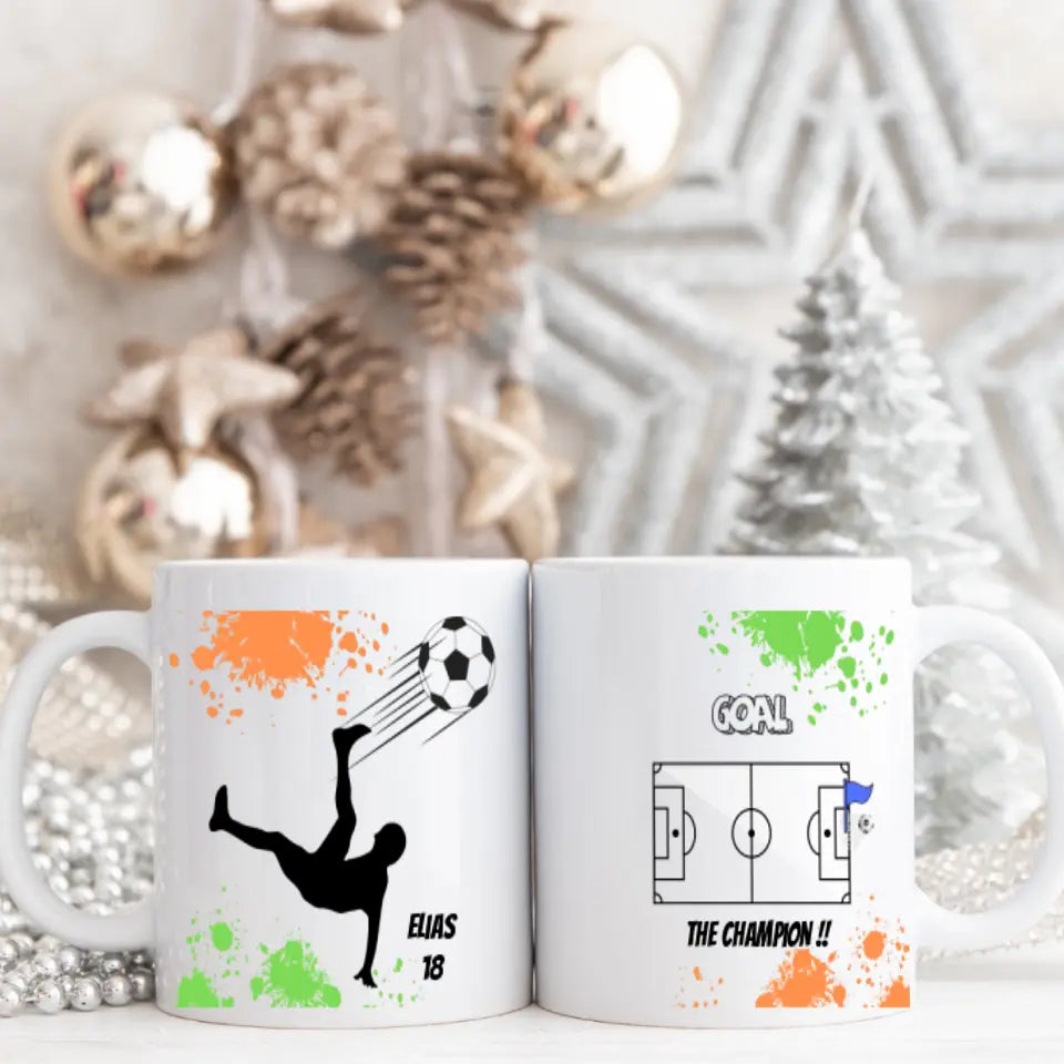 Personalisierte Fußball Tasse - The Champion !!