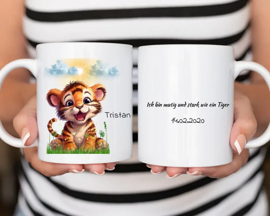 Personalisierte Tasse - Kleiner Tiger