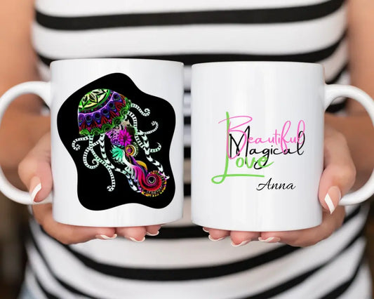 Personalisierte Tasse - Beautiful Magic Love Qualle