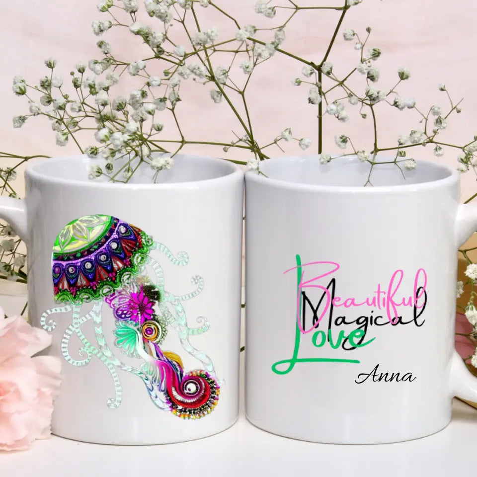 Personalisierte Tasse - Qualle Beautiful Magic Love