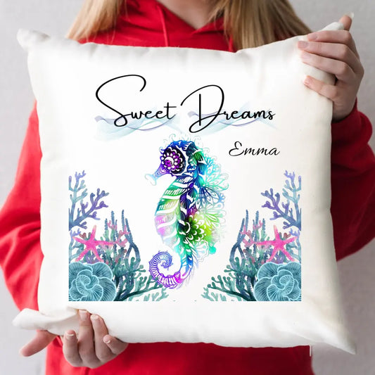 Personalisiertes Kissen - Magic Seepferdchen Sweet Dreams