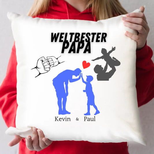 Personalisiertes Kissen - Weltbester Papa