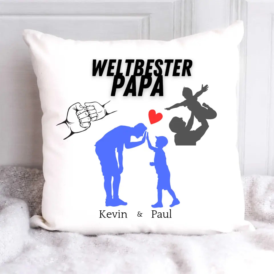 Personalisiertes Kissen - Weltbester Papa