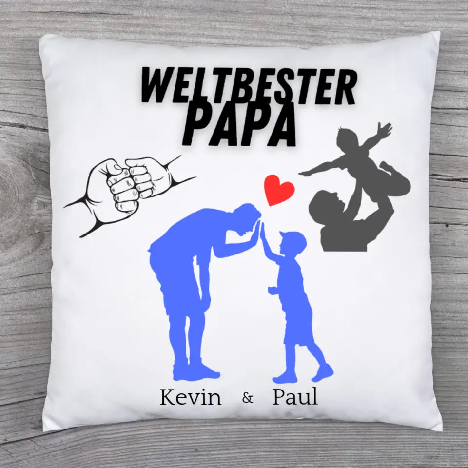 Personalisiertes Kissen - Weltbester Papa