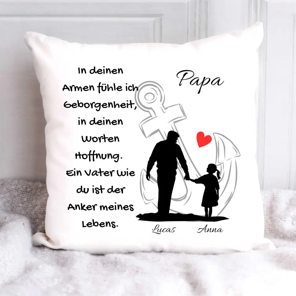 Personalisiertes Kissen - Papa In deinen Armen