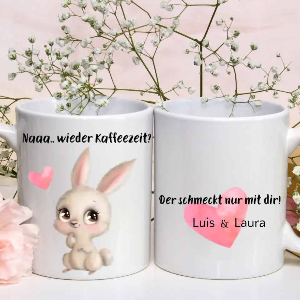 Personalisierte Pärchen Tasse - Wieder Kaffeezeit