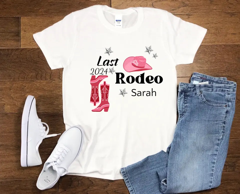 Personalisiertes T- Shirt - Last Rodeo Junggesellinnenabschied