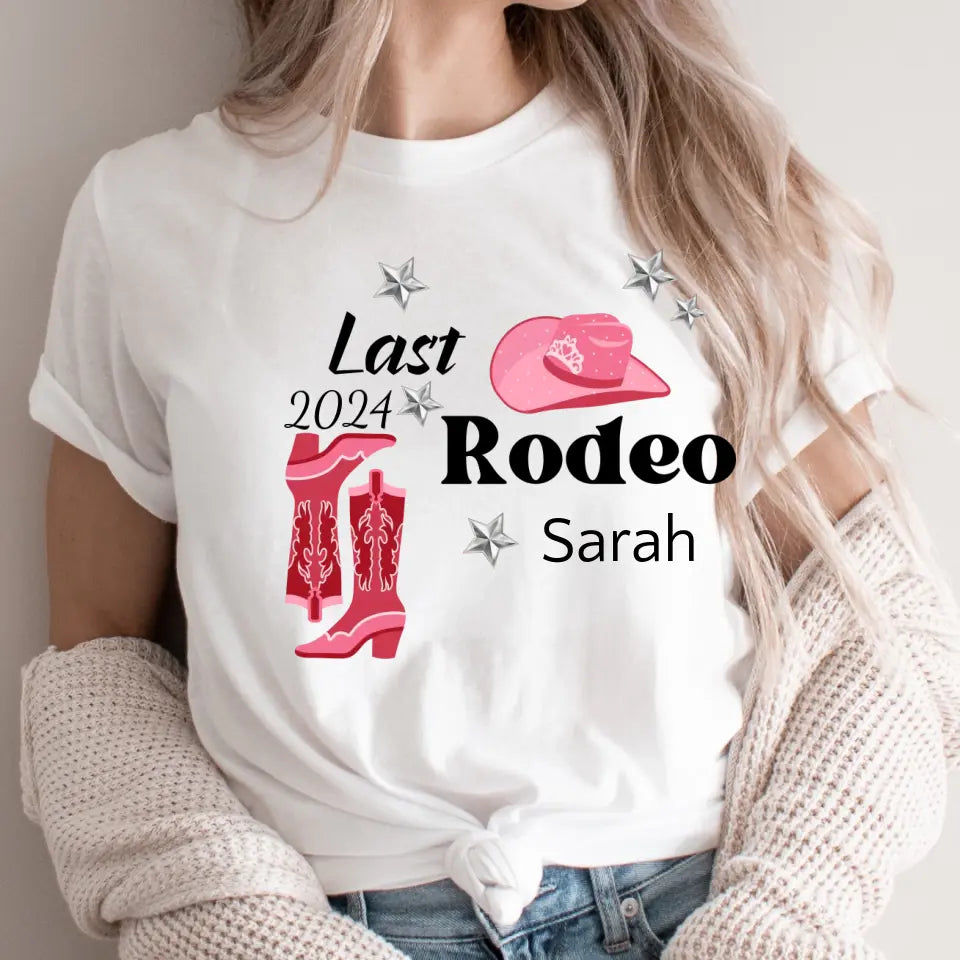 Personalisiertes T- Shirt - Last Rodeo Junggesellinnenabschied