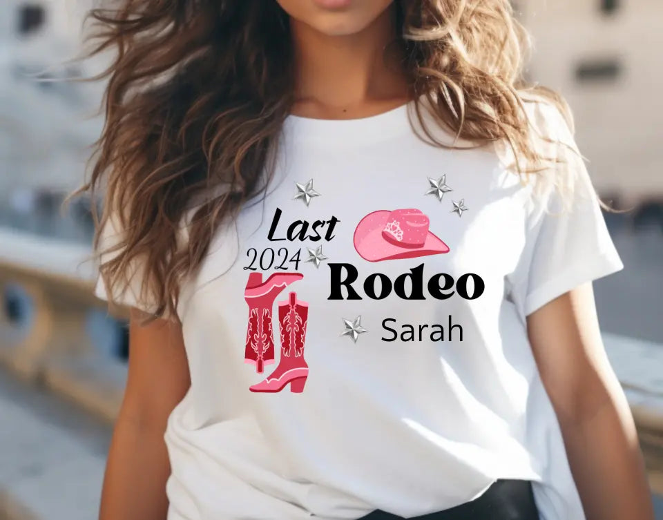 Personalisiertes T- Shirt - Last Rodeo Junggesellinnenabschied